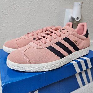 Adidas Gazelle Pink Glow Aurora Black Suede Retro Sneaker New